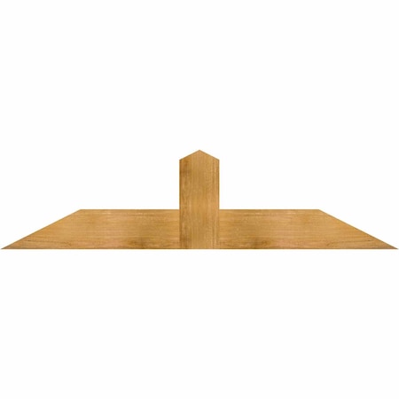 Ekena Millwork Portland Rough Sawn Timber Gable Bracket, Western Red Cedar, 60"W x 15"H x 2"D x 6"F, 6/12 Pitch GBW060X15X0206POR00RWR